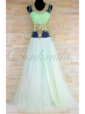 Blue Pastel Anarkali Dress