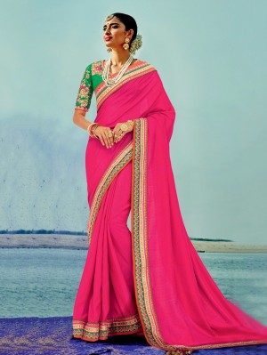 Rose Pink Saree